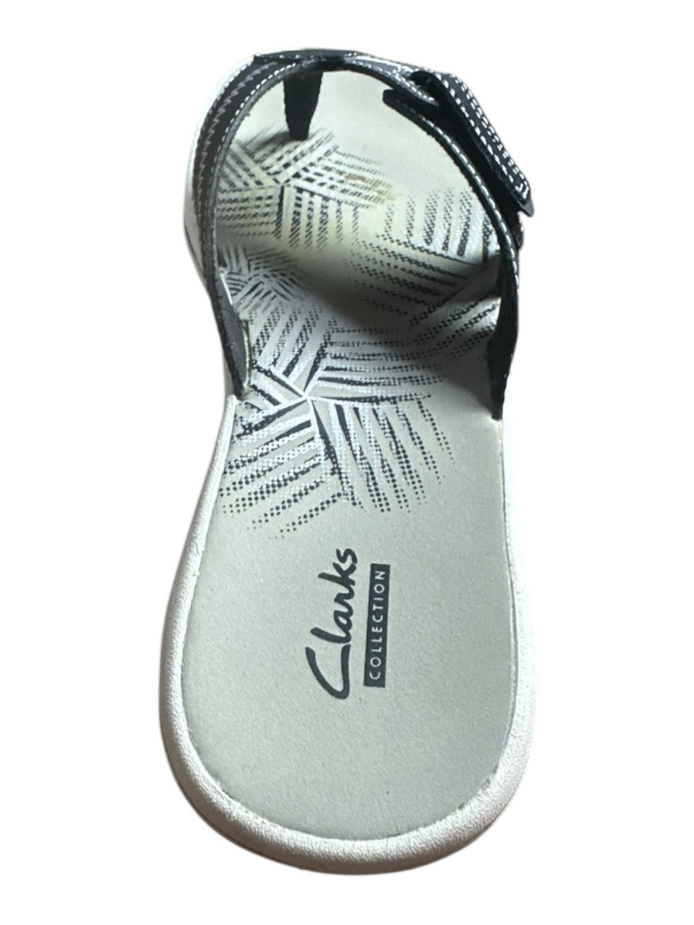 Clarks Women’s Brinkley Calm Sandals – Black/White Thong Style – Size 8M - Picture 6 of 11